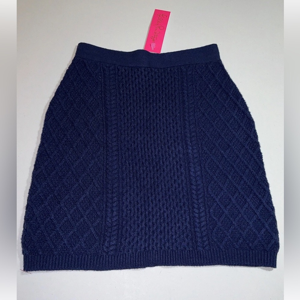Lilly Pulitzer NWT Lizona Sweater Skirt Low Tide Navy $128 Size XS - Picture 3 of 10